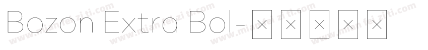 Bozon Extra Bol字体转换